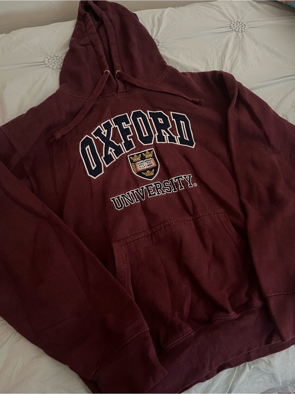 Oxford University Maroon Hooded Sweatshirt